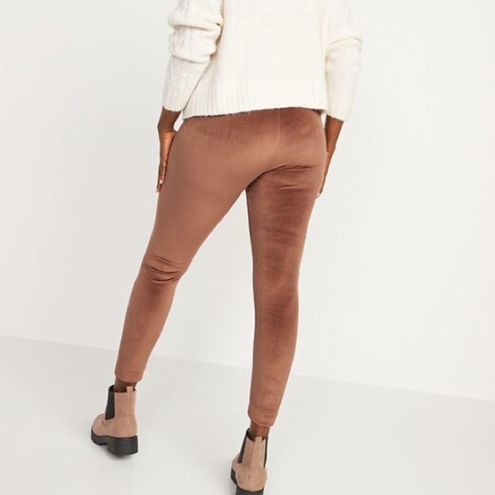 Brown Velour Leggings
